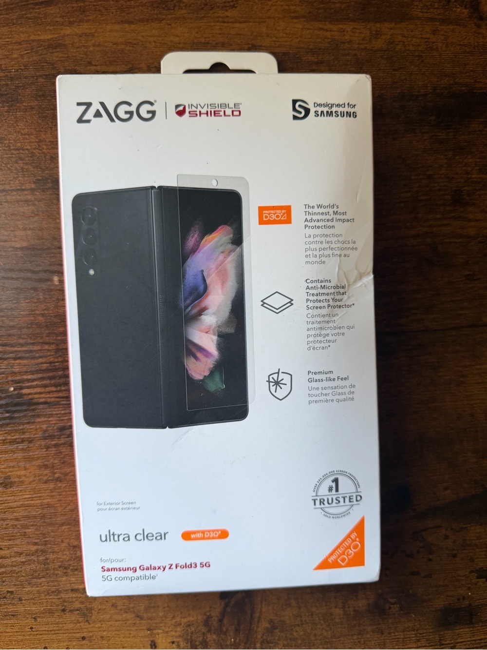 Zagg invisible shield ultra clear screen protector for Samsung Z fold 3